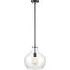 None 1 Light 13 inch Matte Black Pendant Ceiling Light